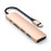 Адаптер Satechi Slim Aluminum Type-C Multi-Port Adapter V2, Gold